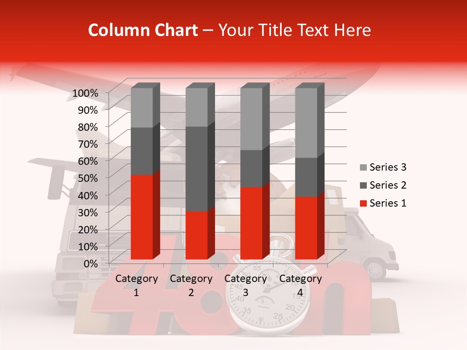 Van Cardboard Merchandise PowerPoint Template