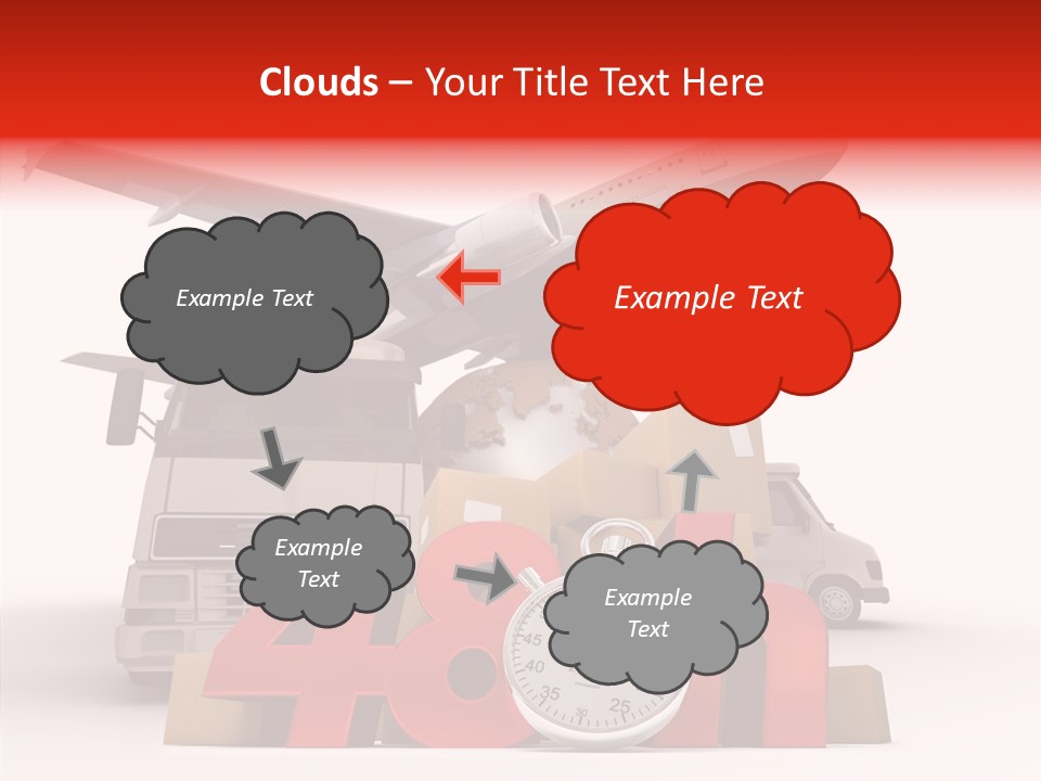 Van Cardboard Merchandise PowerPoint Template