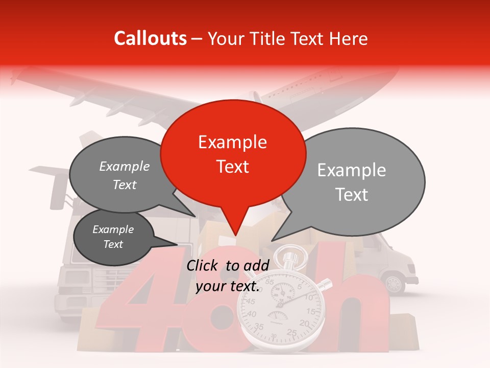 Van Cardboard Merchandise PowerPoint Template