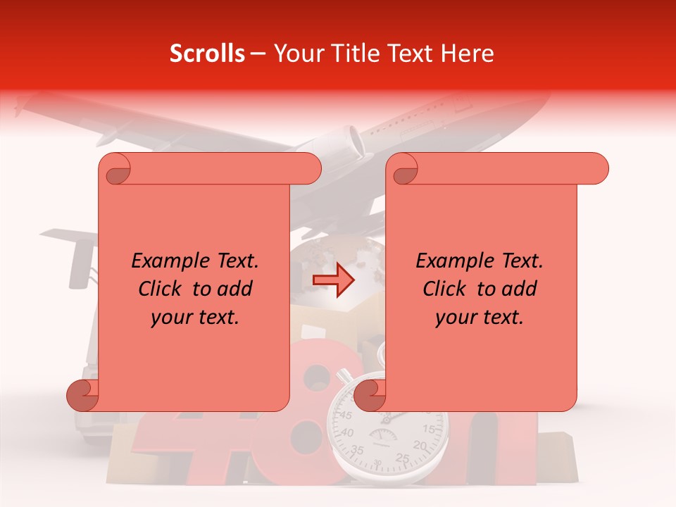 Van Cardboard Merchandise PowerPoint Template