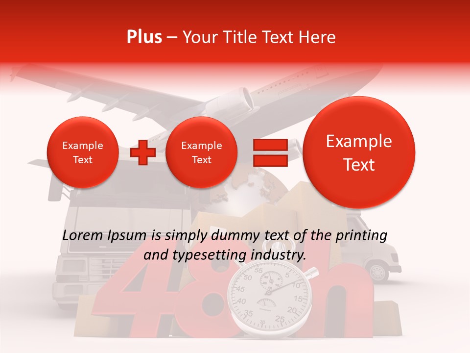 Van Cardboard Merchandise PowerPoint Template