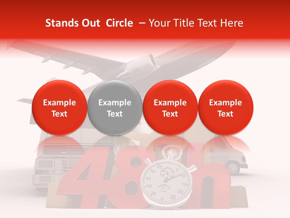 Van Cardboard Merchandise PowerPoint Template