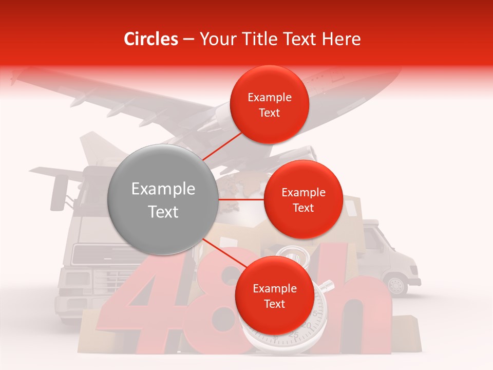 Van Cardboard Merchandise PowerPoint Template