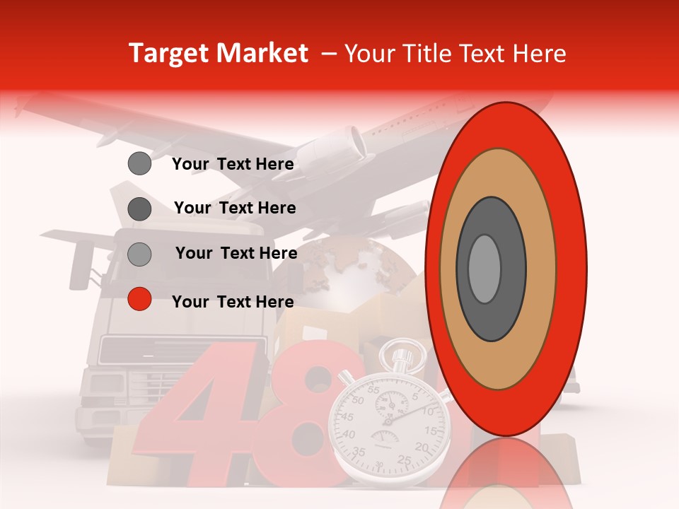 Van Cardboard Merchandise PowerPoint Template