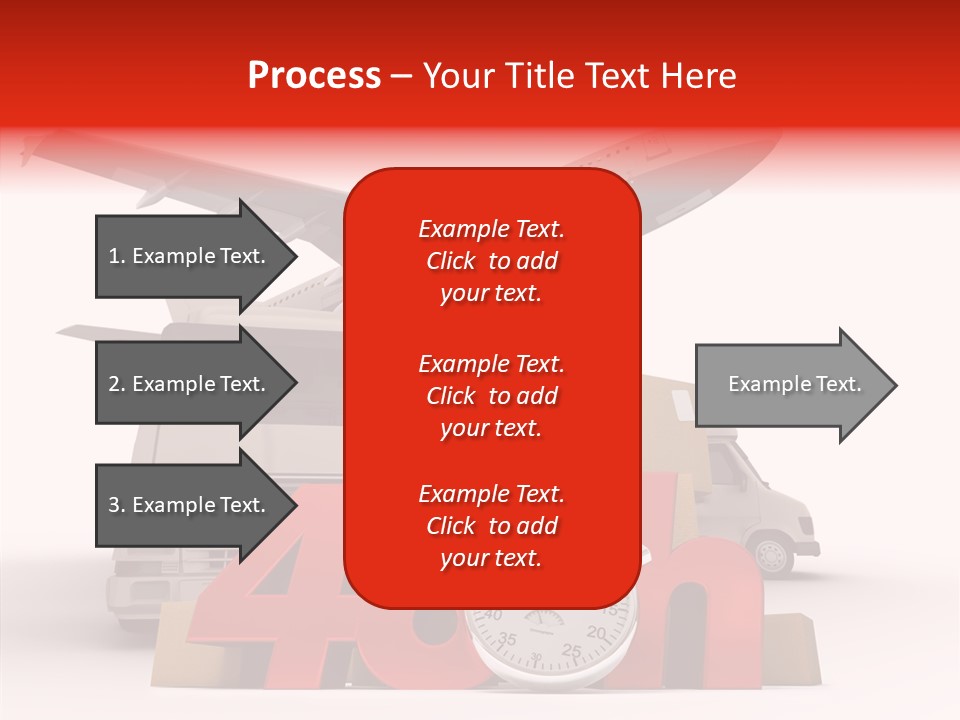 Van Cardboard Merchandise PowerPoint Template
