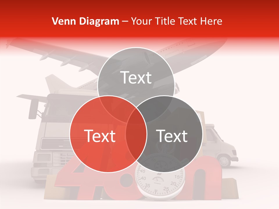 Van Cardboard Merchandise PowerPoint Template
