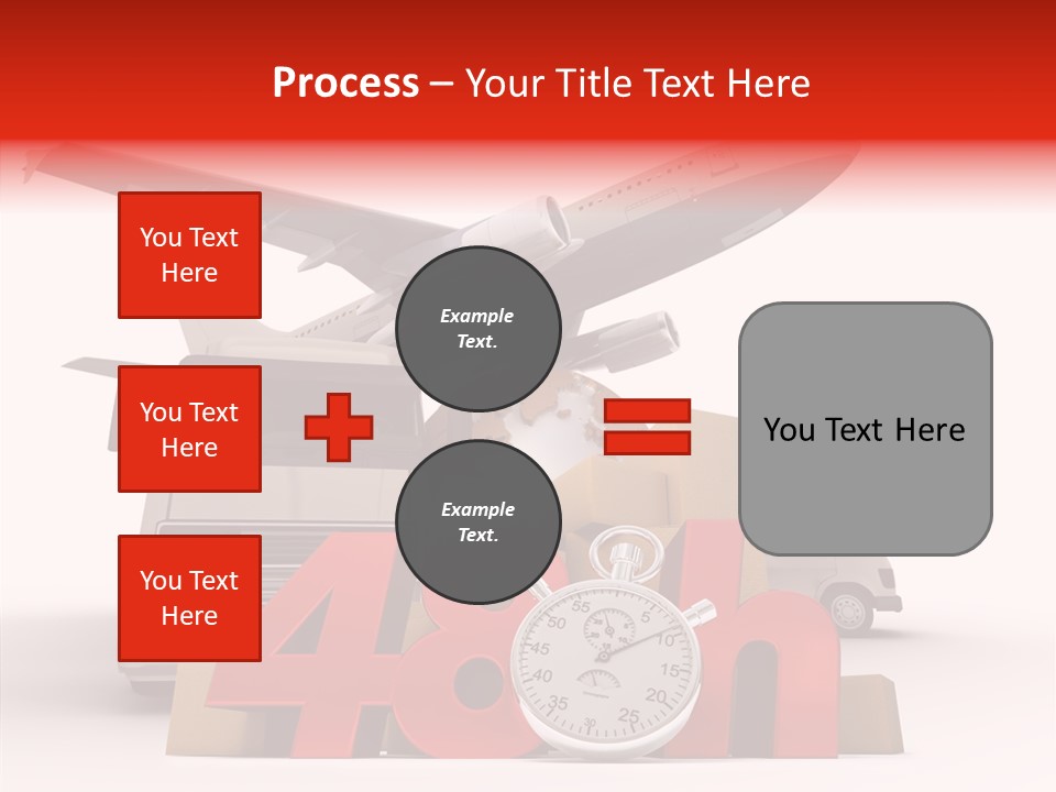 Van Cardboard Merchandise PowerPoint Template