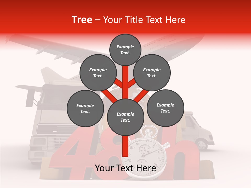 Van Cardboard Merchandise PowerPoint Template