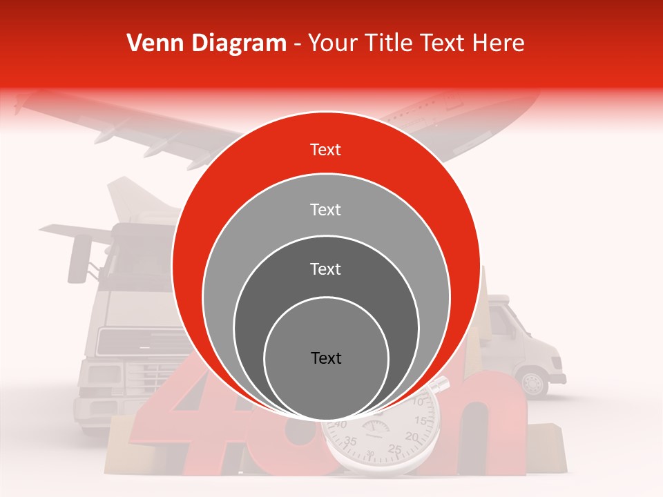 Van Cardboard Merchandise PowerPoint Template
