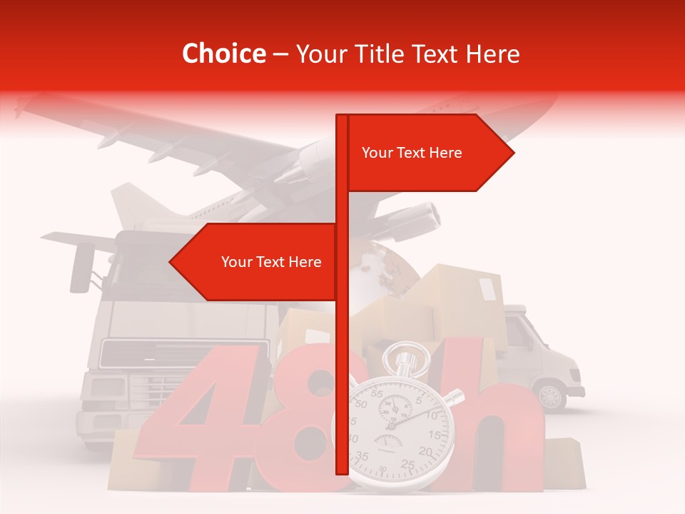 Van Cardboard Merchandise PowerPoint Template