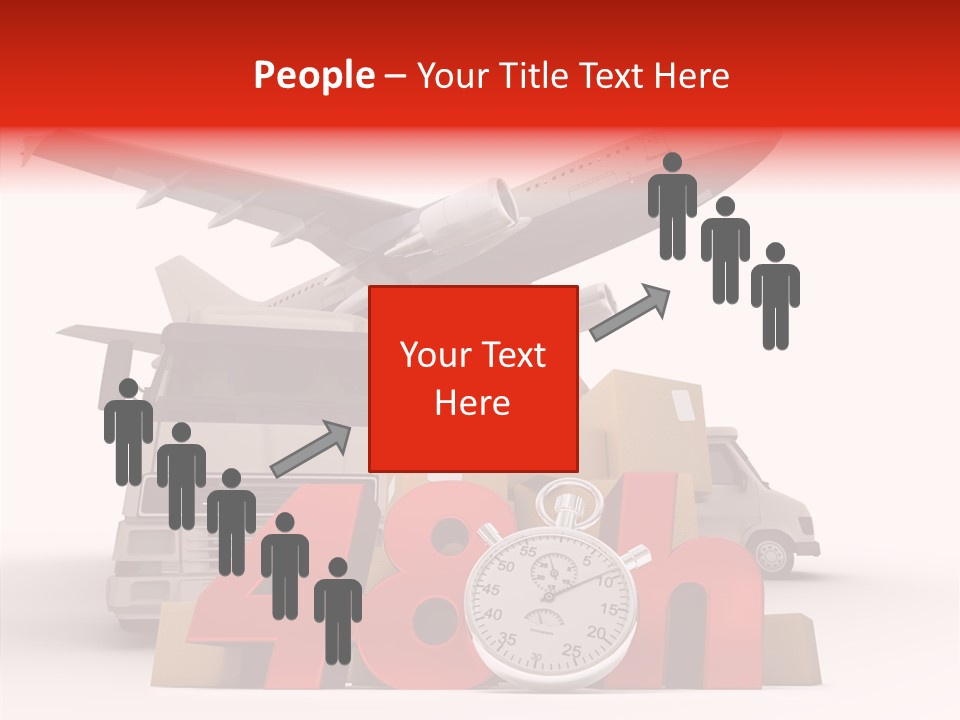 Van Cardboard Merchandise PowerPoint Template