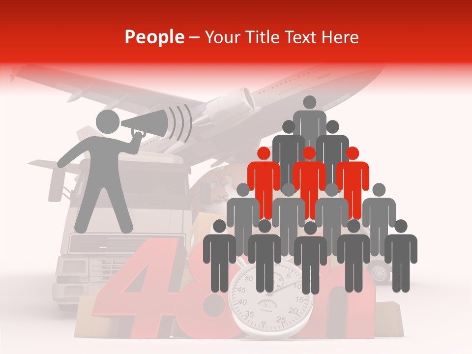 Van Cardboard Merchandise PowerPoint Template