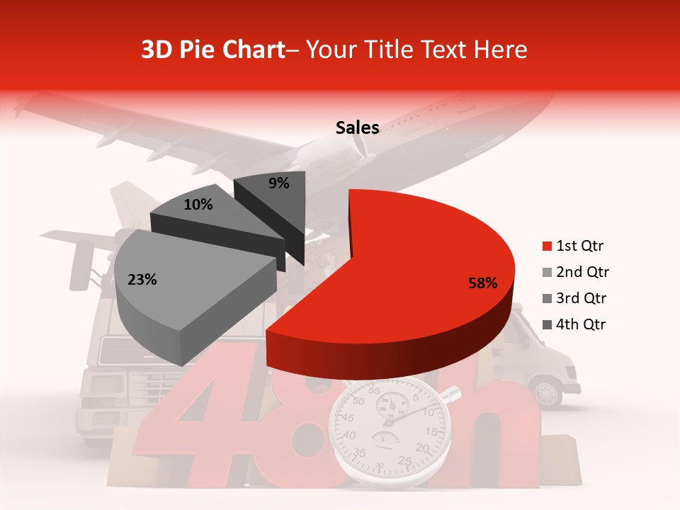 Van Cardboard Merchandise PowerPoint Template