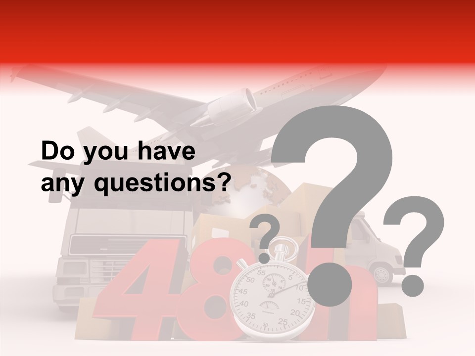 Van Cardboard Merchandise PowerPoint Template