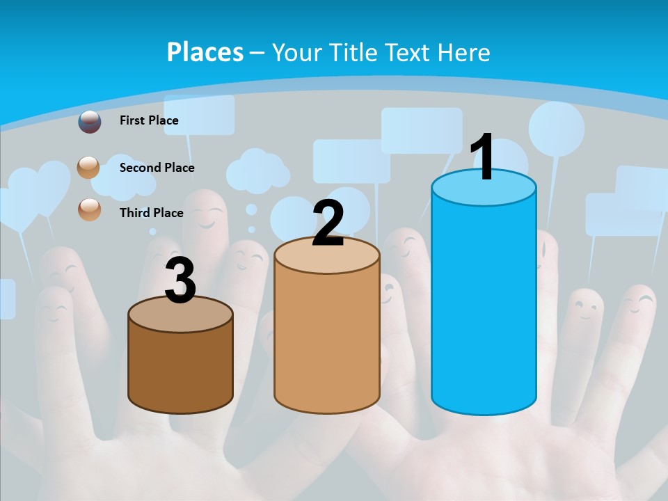 Joy Happiness Finger PowerPoint Template