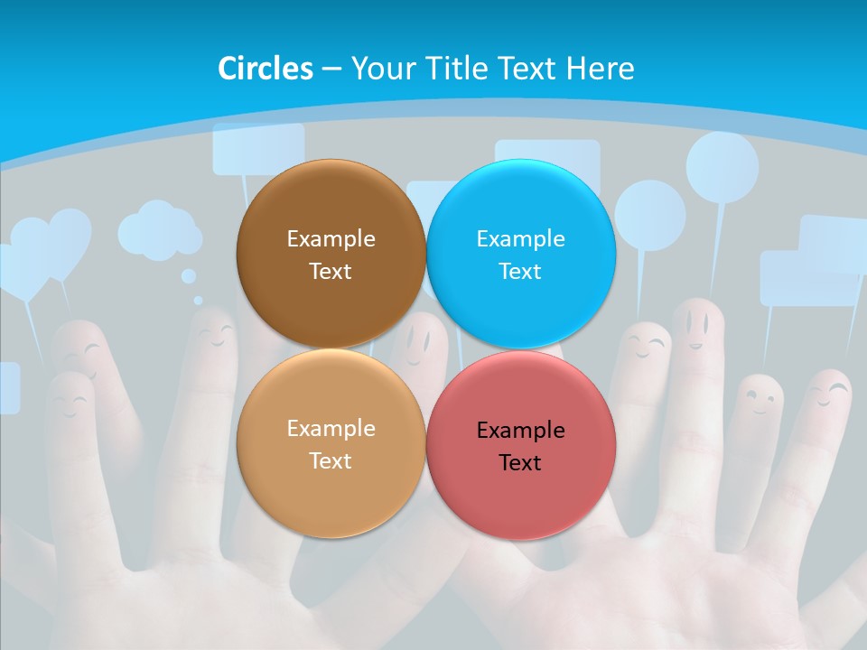 Joy Happiness Finger PowerPoint Template