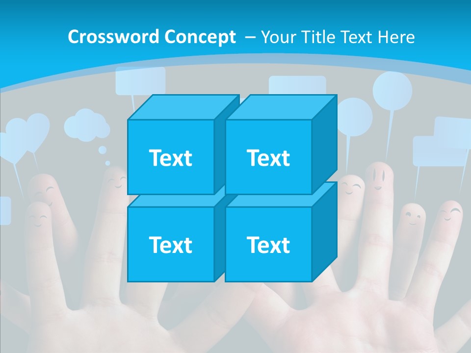 Joy Happiness Finger PowerPoint Template