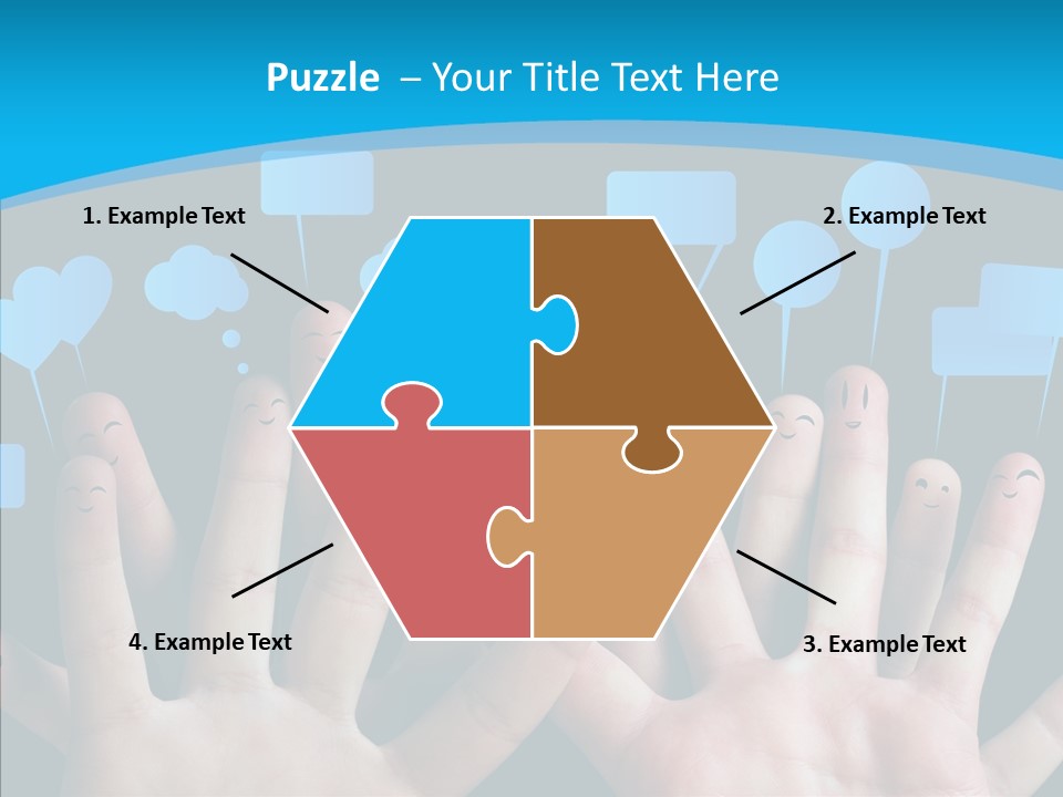 Joy Happiness Finger PowerPoint Template