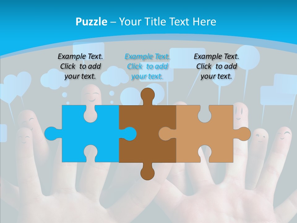 Joy Happiness Finger PowerPoint Template