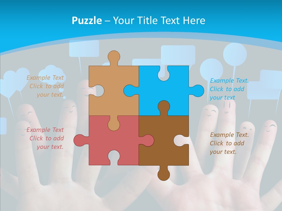 Joy Happiness Finger PowerPoint Template