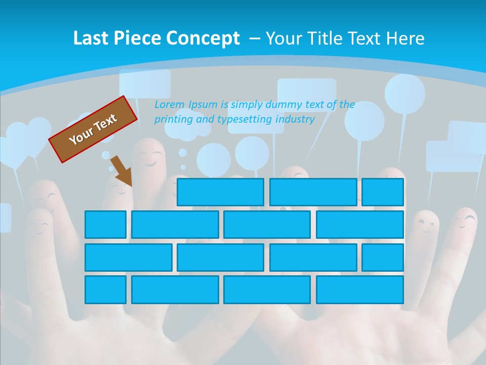 Joy Happiness Finger PowerPoint Template