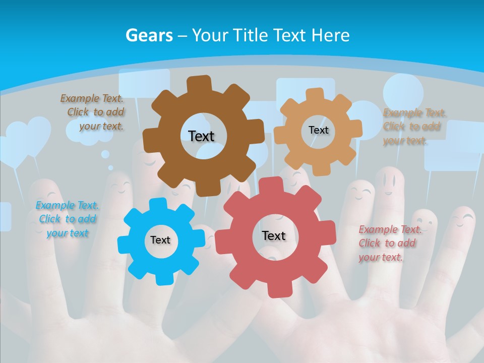 Joy Happiness Finger PowerPoint Template