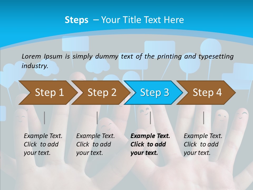 Joy Happiness Finger PowerPoint Template