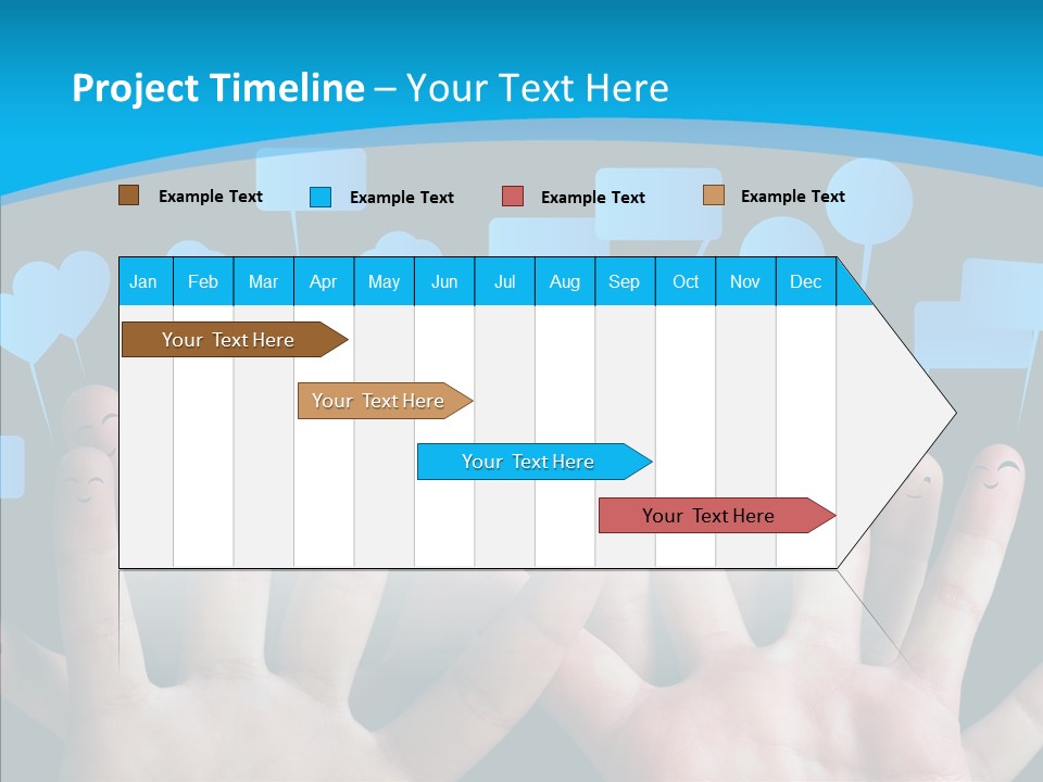 Joy Happiness Finger PowerPoint Template