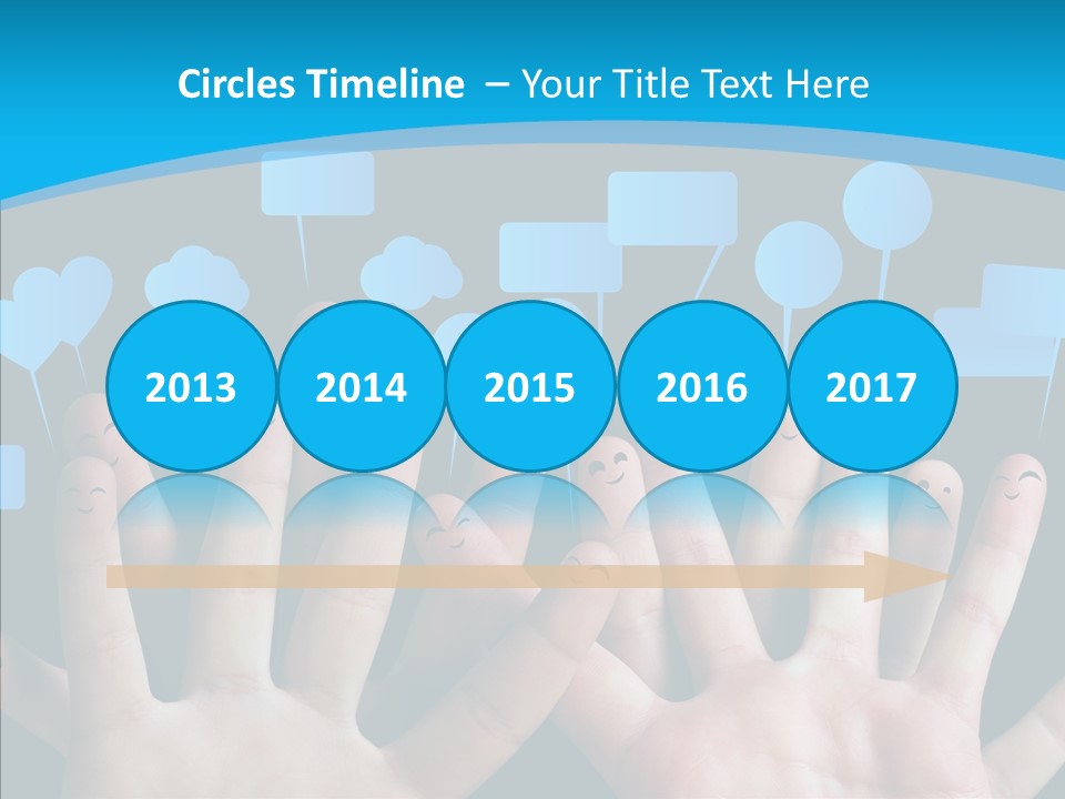 Joy Happiness Finger PowerPoint Template