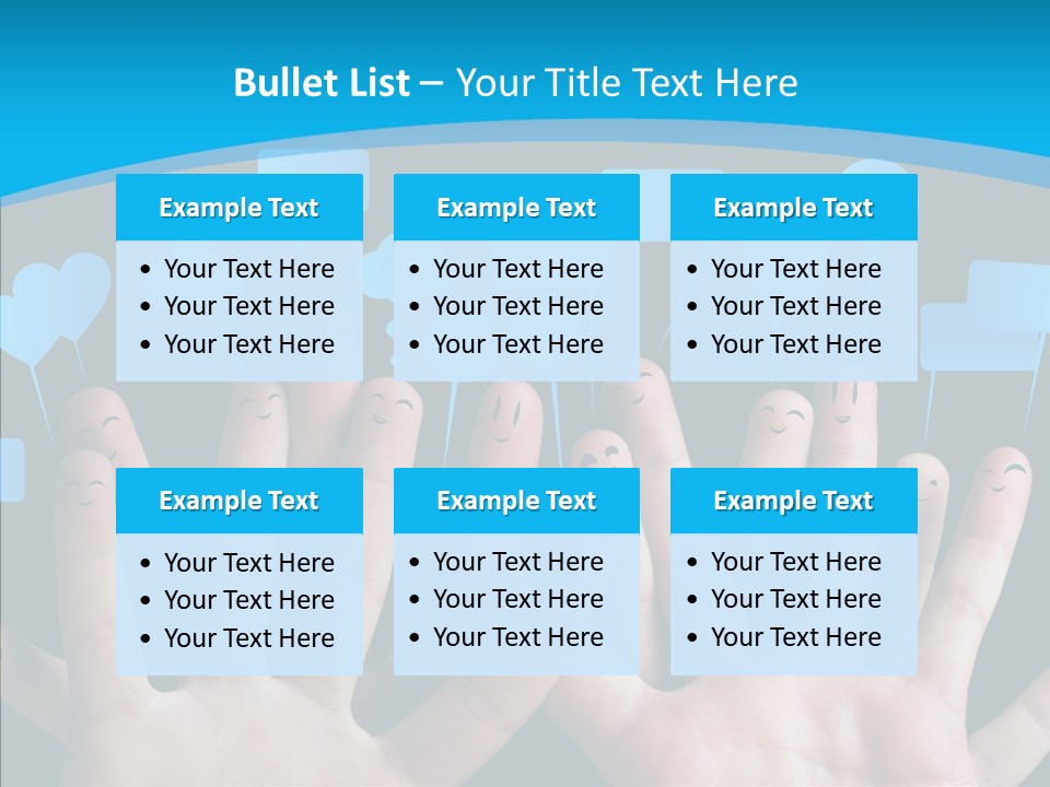 Joy Happiness Finger PowerPoint Template
