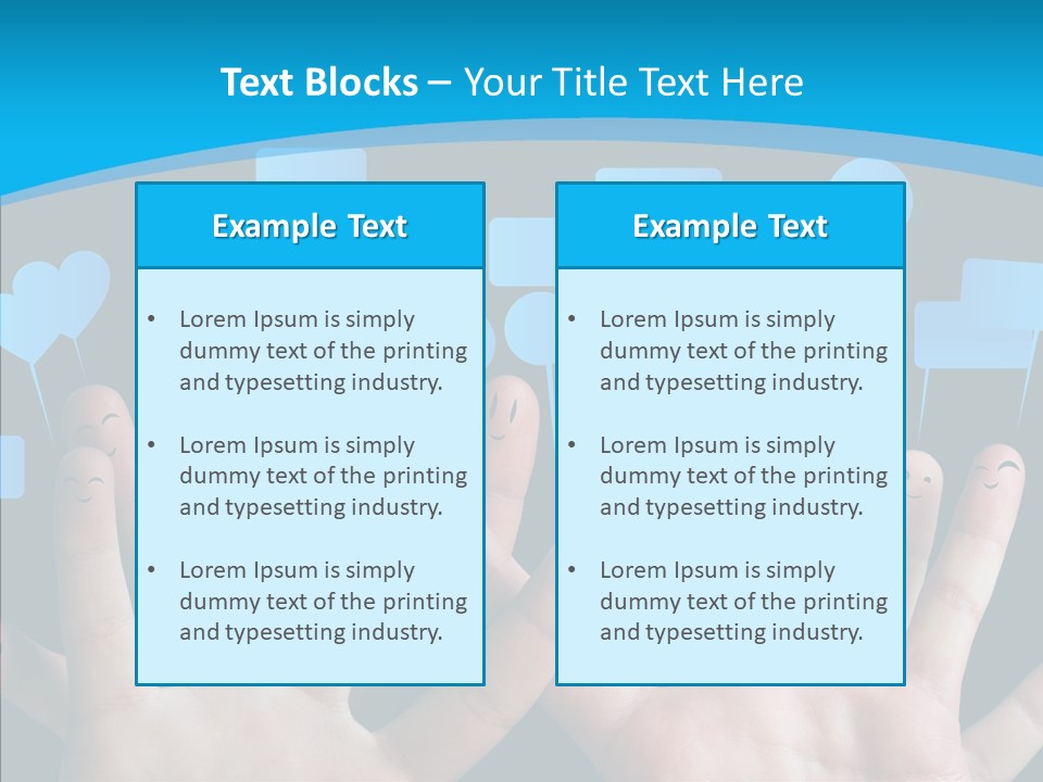 Joy Happiness Finger PowerPoint Template