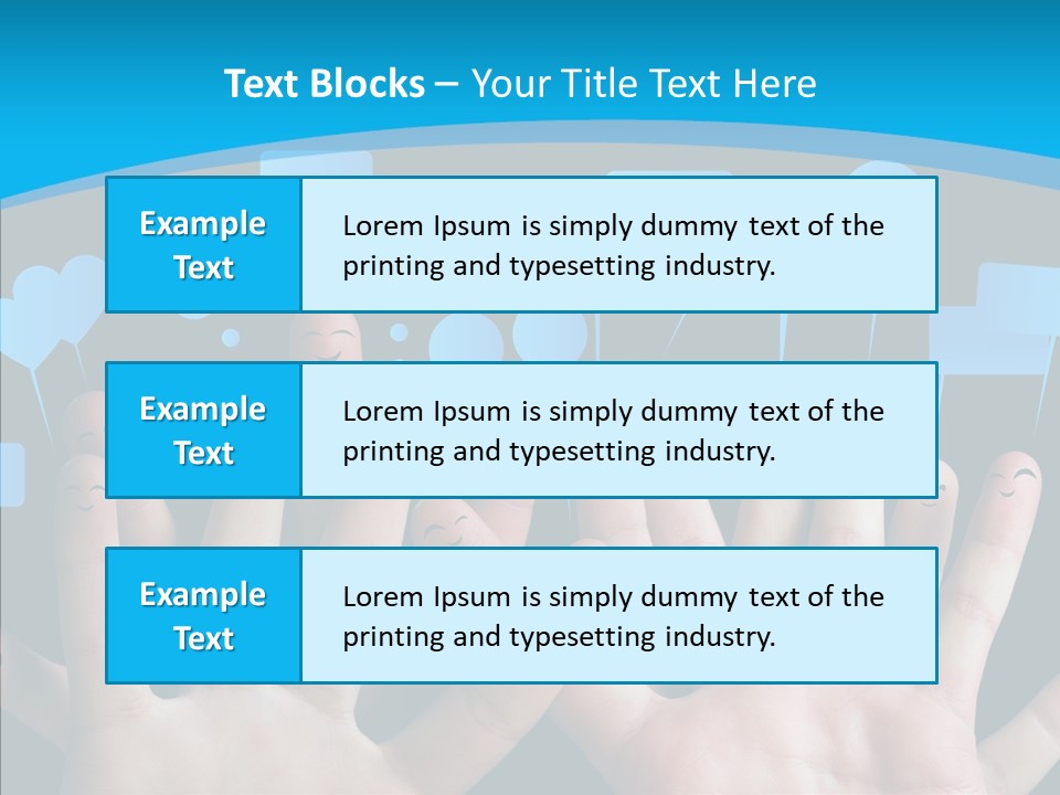 Joy Happiness Finger PowerPoint Template