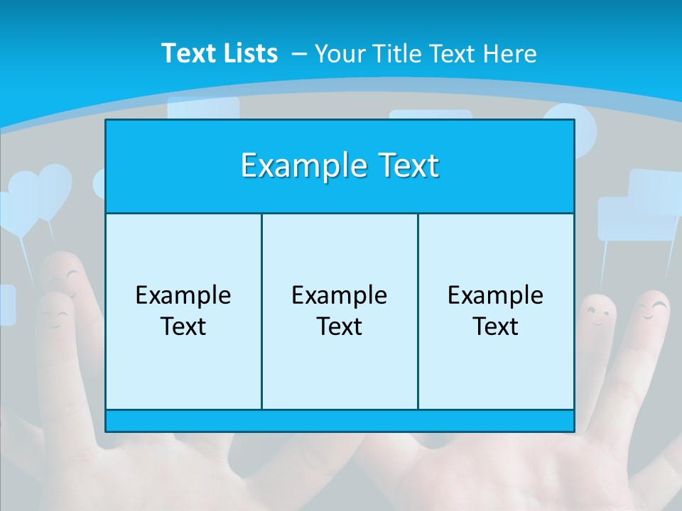 Joy Happiness Finger PowerPoint Template