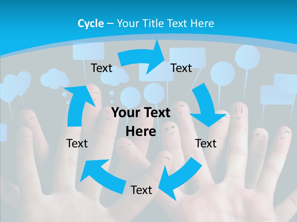 Joy Happiness Finger PowerPoint Template