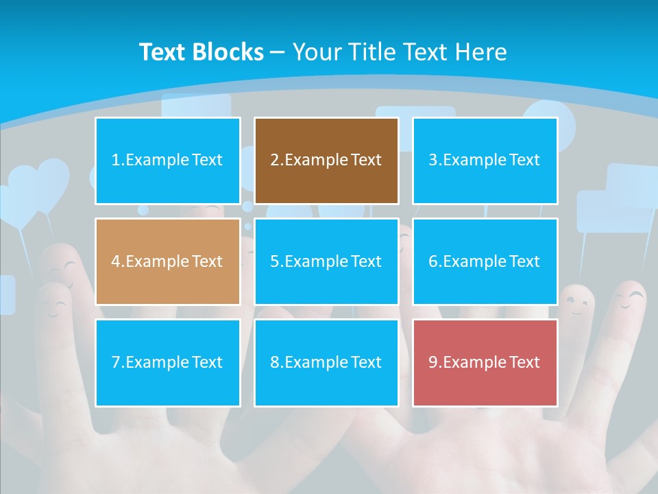 Joy Happiness Finger PowerPoint Template