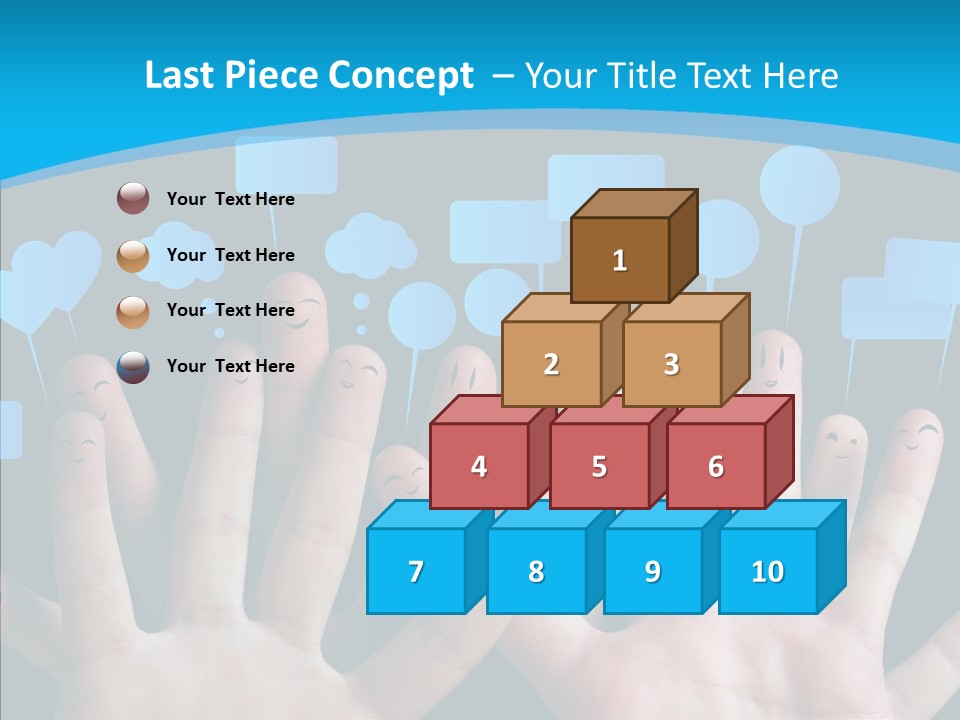 Joy Happiness Finger PowerPoint Template