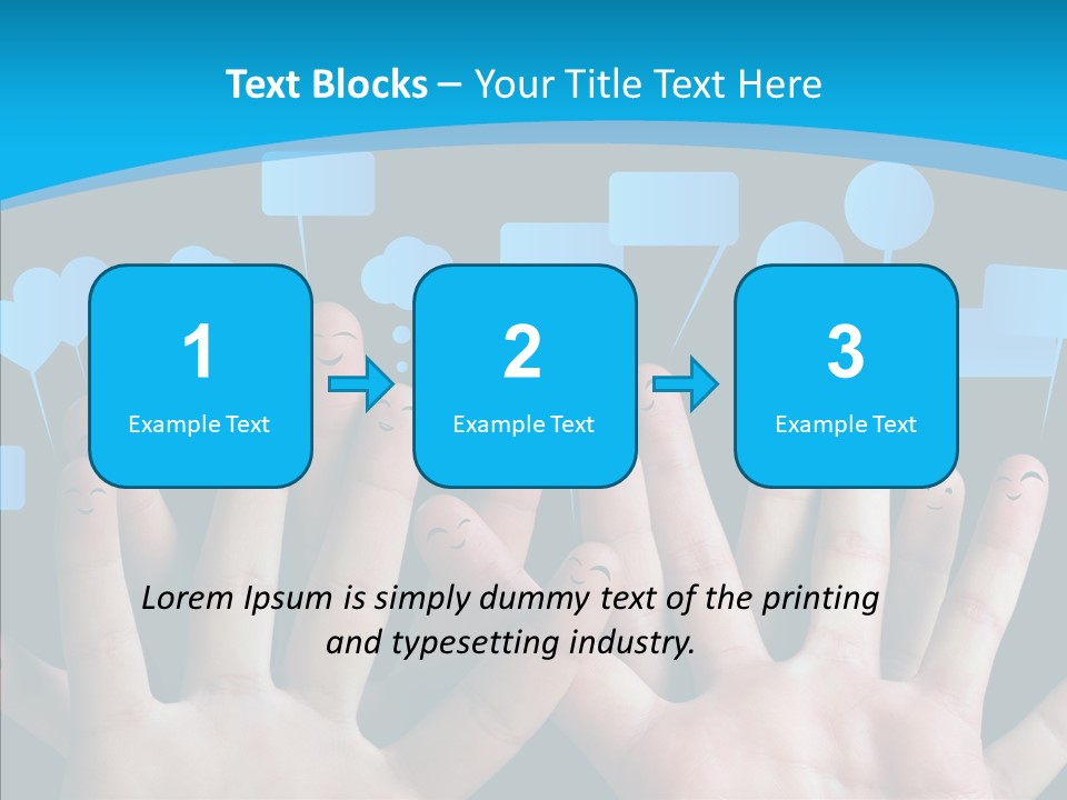 Joy Happiness Finger PowerPoint Template