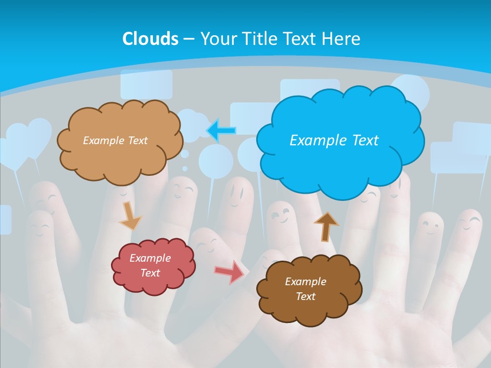 Joy Happiness Finger PowerPoint Template