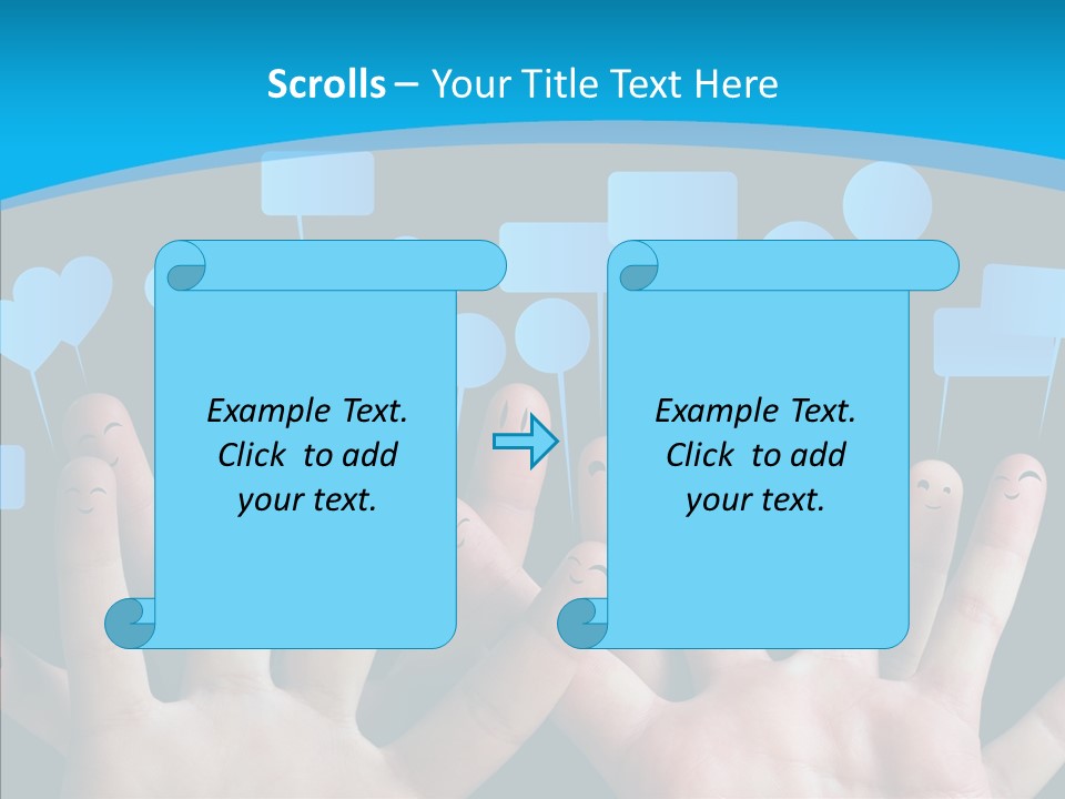 Joy Happiness Finger PowerPoint Template