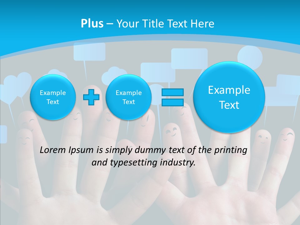 Joy Happiness Finger PowerPoint Template