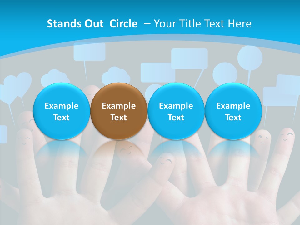 Joy Happiness Finger PowerPoint Template