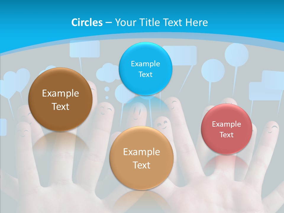 Joy Happiness Finger PowerPoint Template