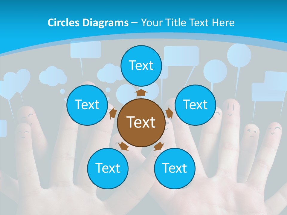 Joy Happiness Finger PowerPoint Template