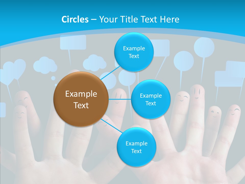 Joy Happiness Finger PowerPoint Template