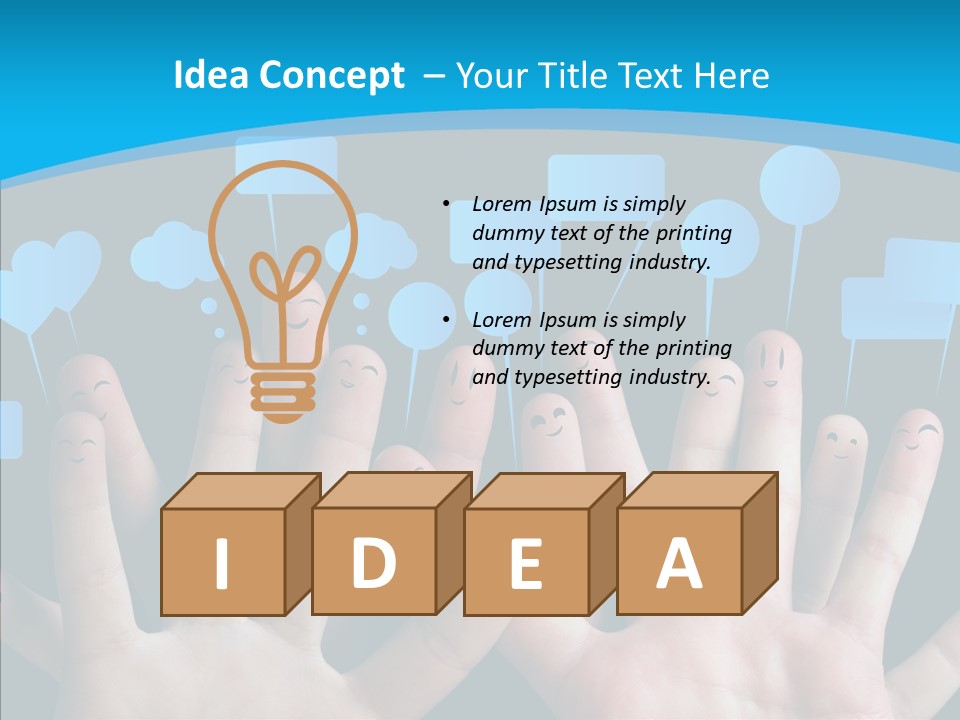 Joy Happiness Finger PowerPoint Template