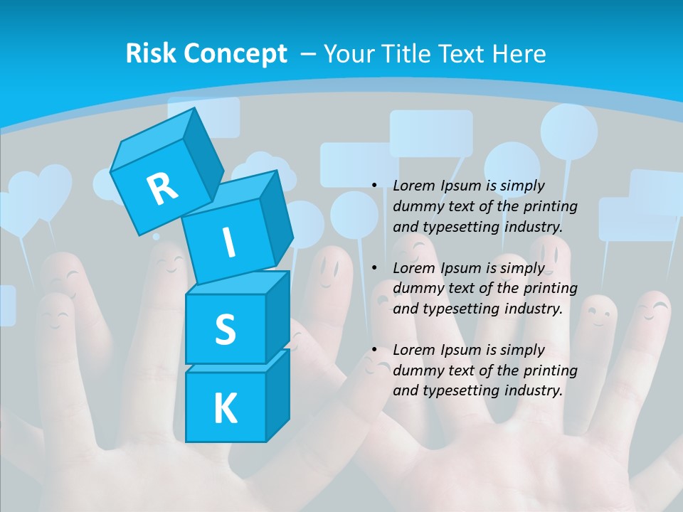 Joy Happiness Finger PowerPoint Template