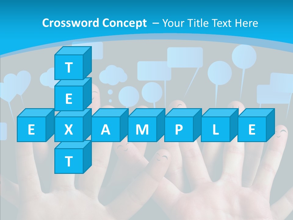 Joy Happiness Finger PowerPoint Template