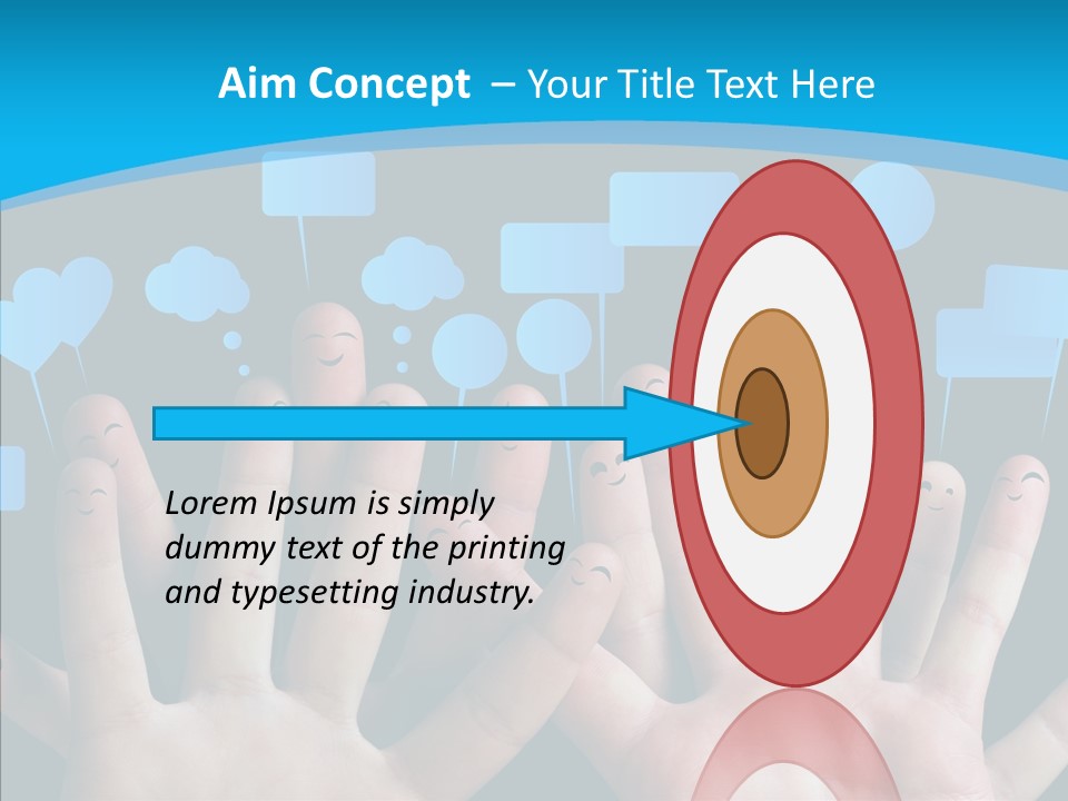 Joy Happiness Finger PowerPoint Template