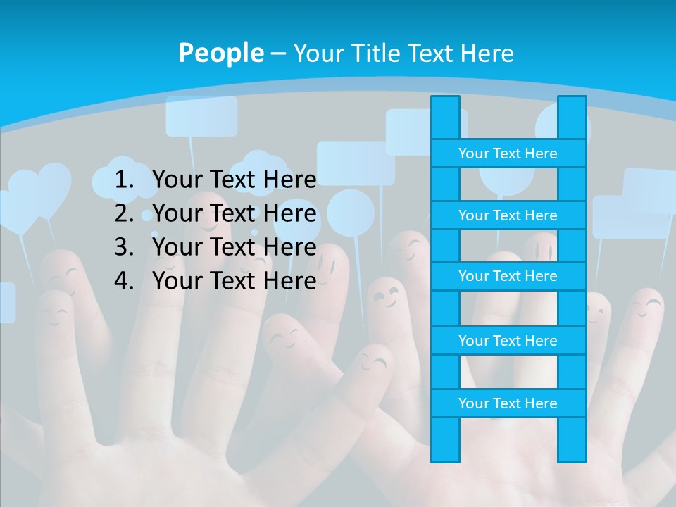 Joy Happiness Finger PowerPoint Template