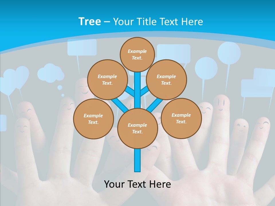 Joy Happiness Finger PowerPoint Template